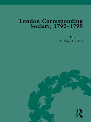 cover image of The London Corresponding Society, 1792-1799 Vol 6